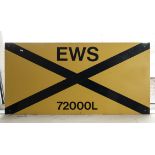 An EWS railway sign