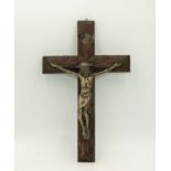 Oak and brass cross