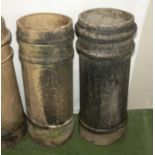 Two clay chimney pots