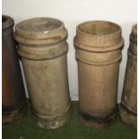 Two clay chimney pots