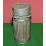 German WW2 Nazi 3rd Reich military gas mask tin/container,