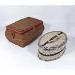 Two vintage sewing baskets