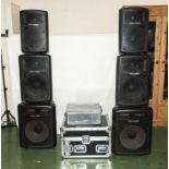 Carlsbro 3 KW PA system with Flight case and Speakers