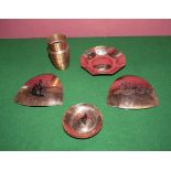 Five pieces of copper African art