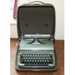 A portable typewriter