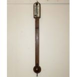 A Georgian mahogany stick barometer by Ciceri & Pini 81 Leith st Edinburgh. Scotland.