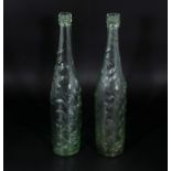 Two antique Moulder Rose and Co cordial bottles