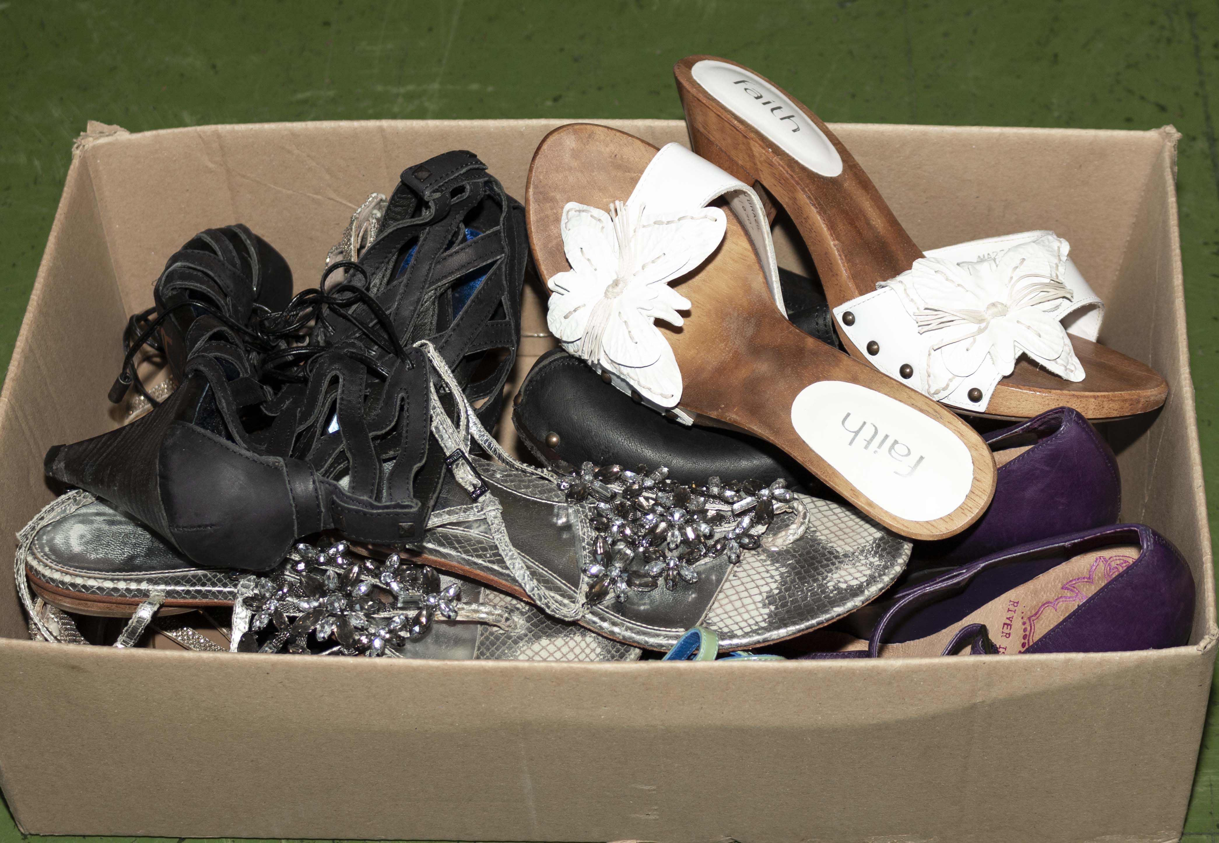 A box of lady's shoes