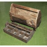 Vintage wooden tool boxes