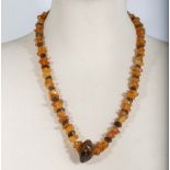 An amber necklace