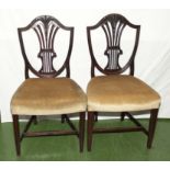 Two Hepplelwhite mahogany chairs