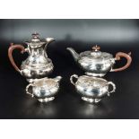 A silver plated coffee set