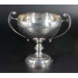 A silver cup for the best Ayrshire cow 1929.Approx 23 ounces