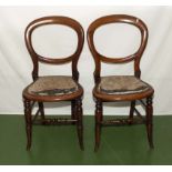 A pair of Victorian bedroom chairs