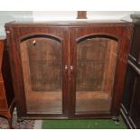 A mahogany bookcase