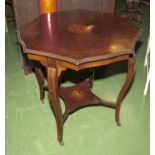 Edwardian inlaid rosewood table