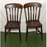 Two Victorian kitchen chairs