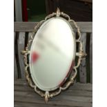 An oval mirror