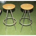 A pair of bar stools