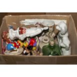 A box of china and pottery