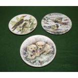 Three decorative plates