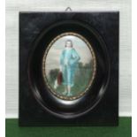 A miniature watercolour of a young man