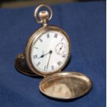 Gold plated pocket watch, Waltham USA. 15 Jewel movement in Dennison 10ct gold plated 'Moon'