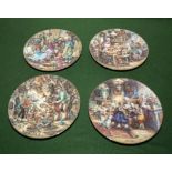 Four decorative plates