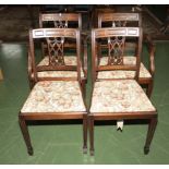 Two dining chairs and two carvers