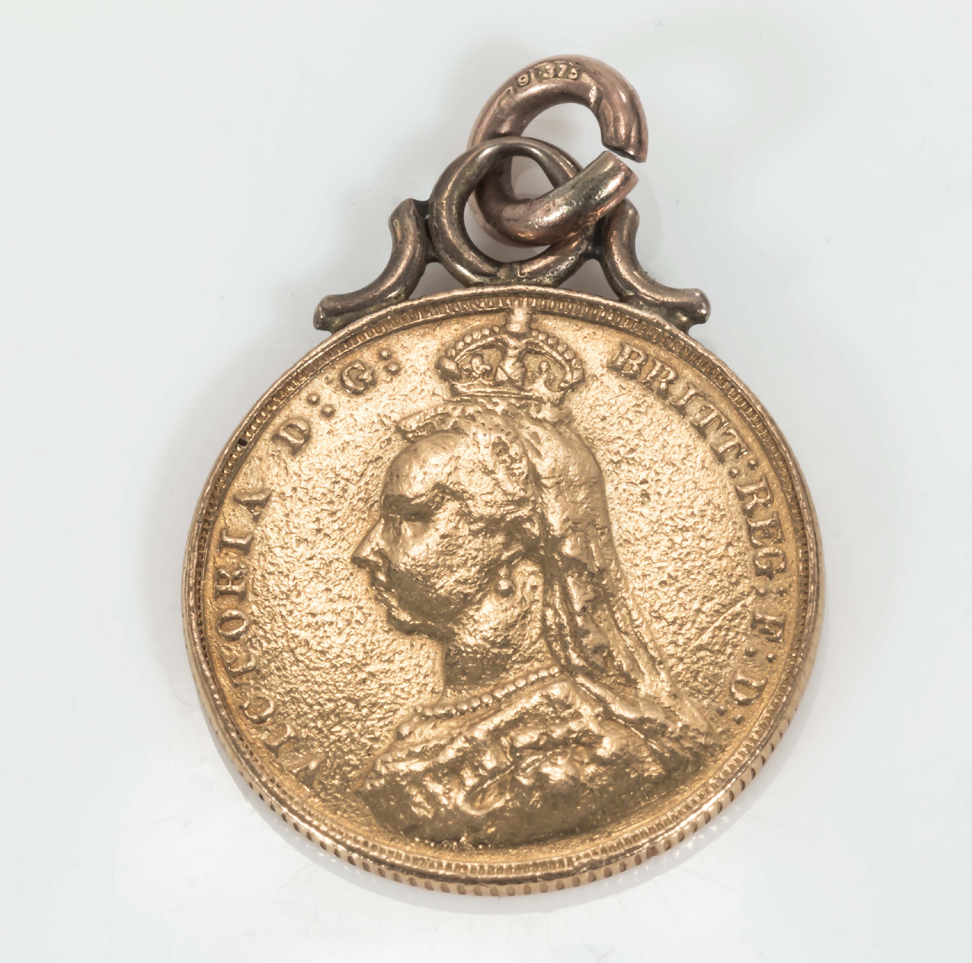 A Victorian gold sovereign dated 1887