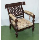 An Edwardian gentleman's library chair