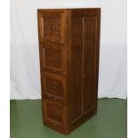 An oak filling cabinet