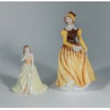 A Coalport figure 'Letter from a Lover' and 'Debutante Lauren'