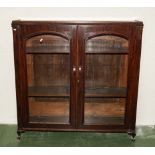 A mahogany two door cabinet