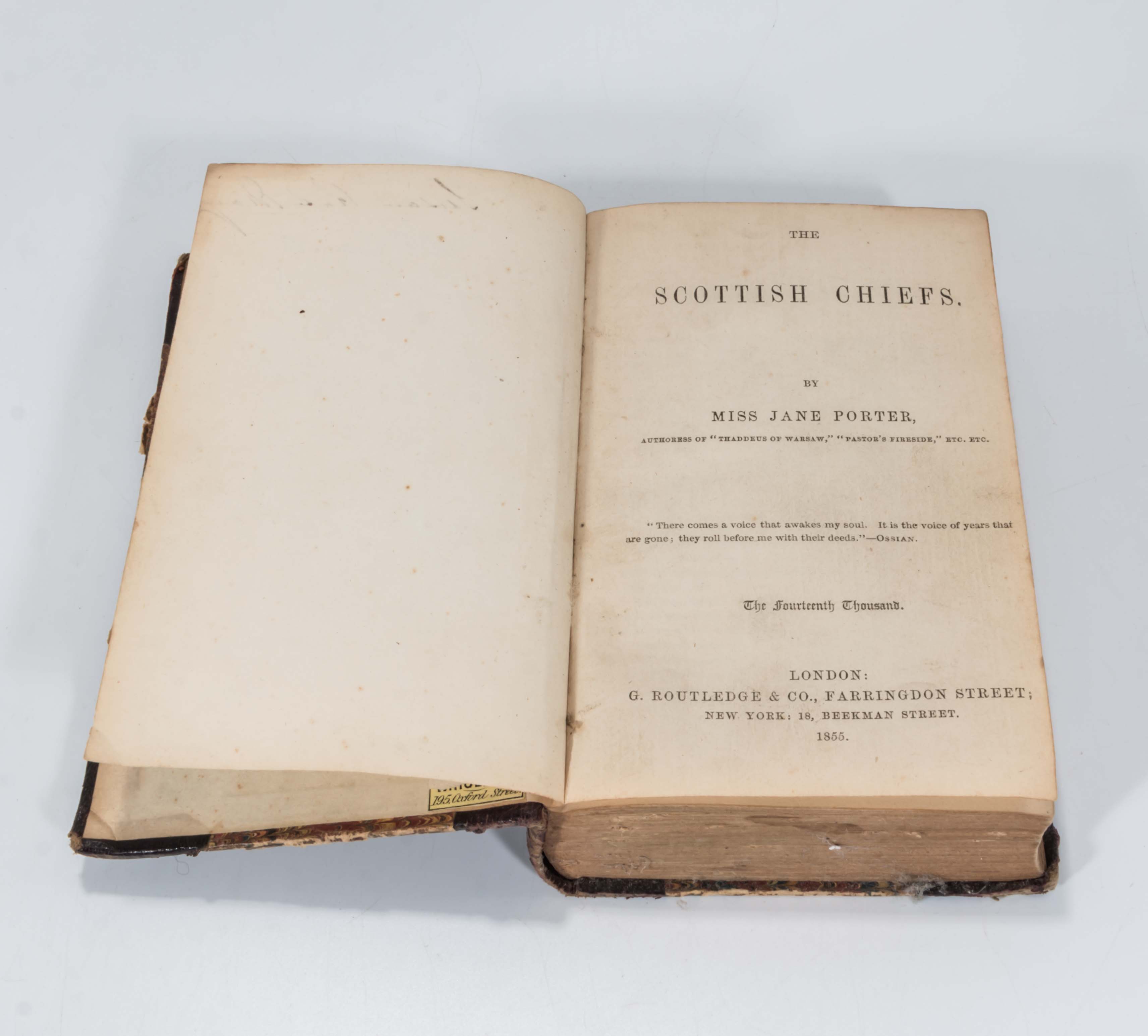 An edition of Scottish Chiefs by Miss Jane Porter 1855 - Image 2 of 2