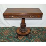 A Regency rosewood card table