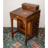 A quality Edwardian rosewood davenport desk