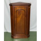 A late Victorian mahogany corner cabinet