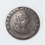 A George III 1797 cartwheel penny