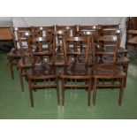 A set of twelve chapel chairs