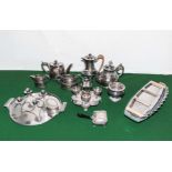 Selection of silver plated items