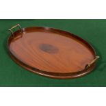 An Edwardian inlaid mahogany tray.