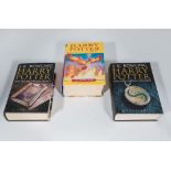 Three first editions, Harry Potter and the Order of the Phoenix, Half Blood Prince and Deathly