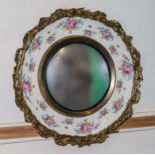 A Burleigh Ware pottery and gilt framed mirror