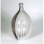 A retro art glass vase, signed 26cm tall