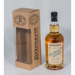 A bottle of Springbank Bourbon Wood 12 years old, cask strength 58.5% bottled 2004