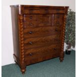 A Victorian mahogany Scotch chest