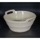 A creamware handled basin