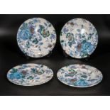 Four Mason's Belvedere plates