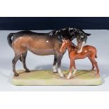 A Beswick mare and foal A/F